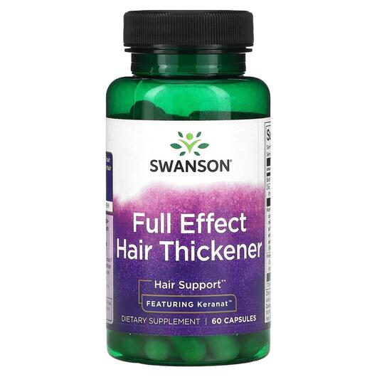 Основне фото товара Swanson, Full Effect Hair Thickener, Підтримка волосся, 60 капсул