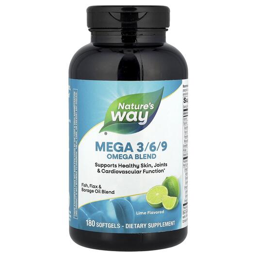 Основне фото товара Mega 3/6/9 Omega Blend, Омега 3-6-9 Лайм, 180 капсул