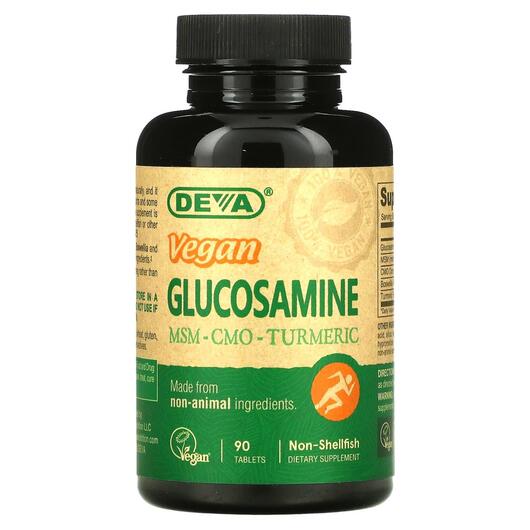 Основне фото товара Deva, Glucosamine MSM, Веганський Глюкозамин МСМ, 90 таблеток