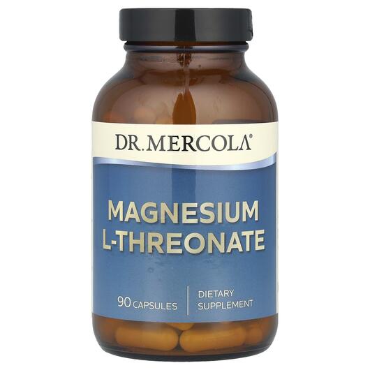 Основне фото товара Dr. Mercola, Magnesium L-Threonate, Магній L-Треонат, 90 капсул