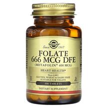 Folate 666 MCG Метафолин Solgar 100 таблеток