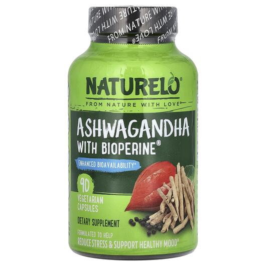 Основне фото товара Naturelo, Ashwagandha With BioPerine, Ашваганда, 90 капсул