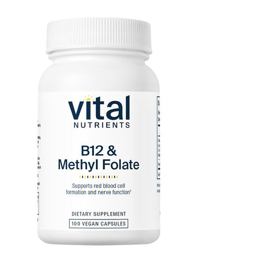 Основне фото товара B-12 / Methyl Folate 1000 mcg /, Вітамін B12 Кобаламін, 100 капсу