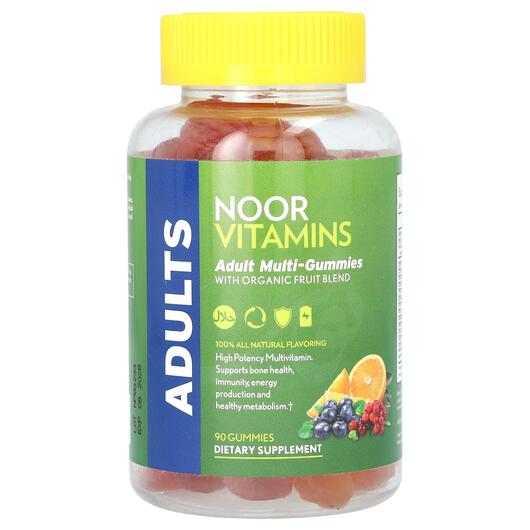 Основне фото товара Adult Multi-Gummies with Organic Fruit, Мультивітаміни, 90 таблет