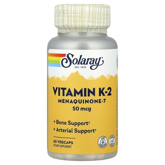 Основне фото товара Vitamin K-2 Menaquinone-7 50 mcg, Вітамін K2 MK-7 50 мкг, 60 капс