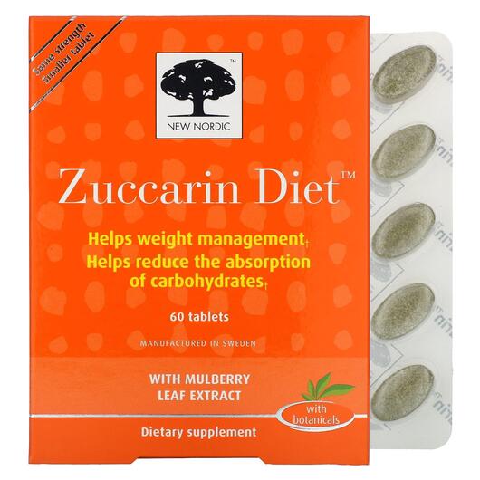 Основне фото товара New Nordic, Zuccarin Diet, Контроль ваги, 60 таблеток