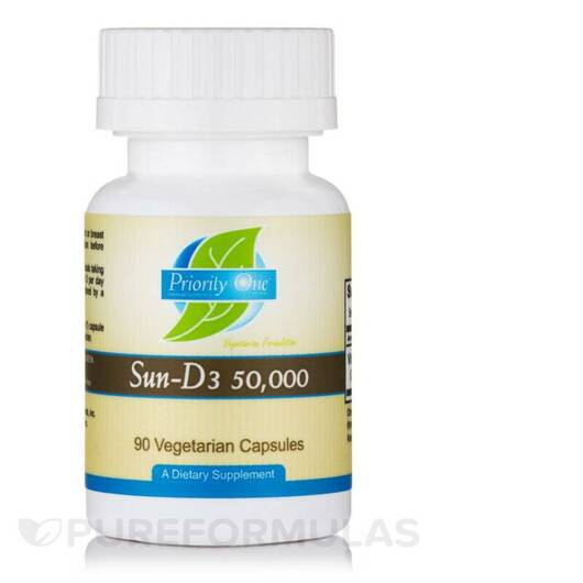 Основне фото товара Sun-D3 50000 IU, Вітамін D3 Холекальциферол, 90 капсул