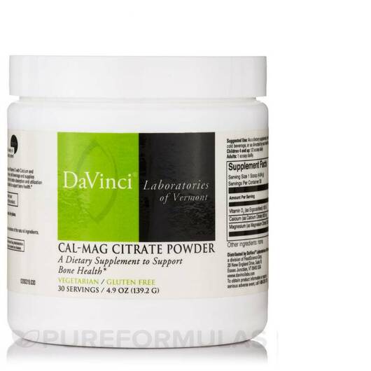 Основне фото товара Cal-Mag Citrate Powder, Кальцій Магній, 139.2 г
