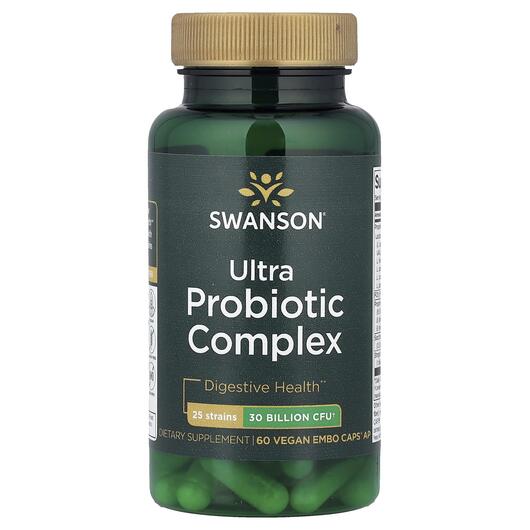 Основне фото товара Ultra Probiotic Complex 30 Billion, Вітамін C, 60 Veggie Embo Cap
