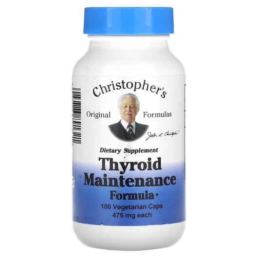 Основне фото товара Thyroid Maintenance Formula, Підтримка щитовидної залози, 100 кап