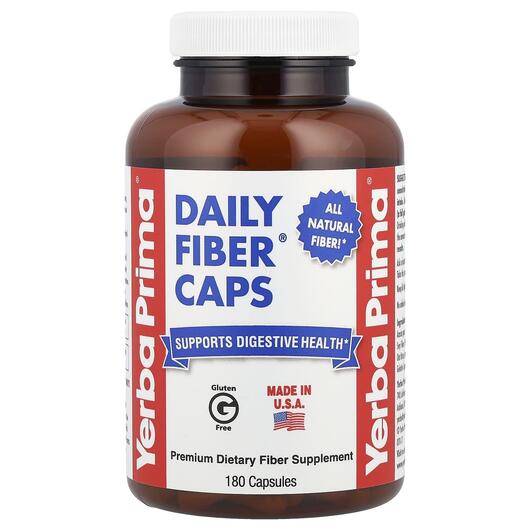 Основне фото товара Daily Fiber Caps 625 mg, Клітковина 625 мг, 180 капсул