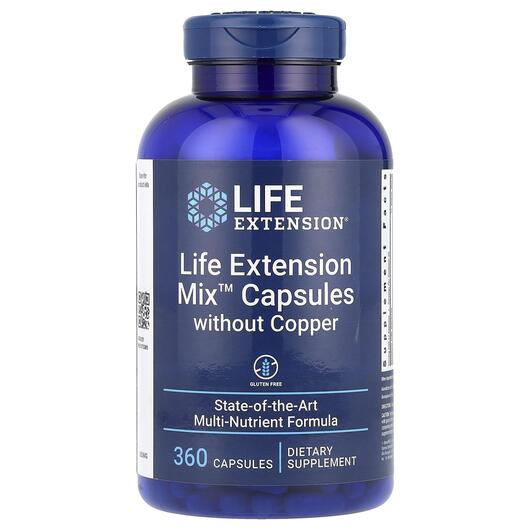 Основне фото товара Life Extension, Mix without Copper, Вітаміни, 360 капсул