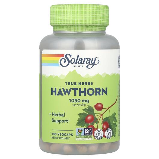Основне фото товара Solaray, Hawthorn 525 mg, Глід 525 мг, 180 капсул