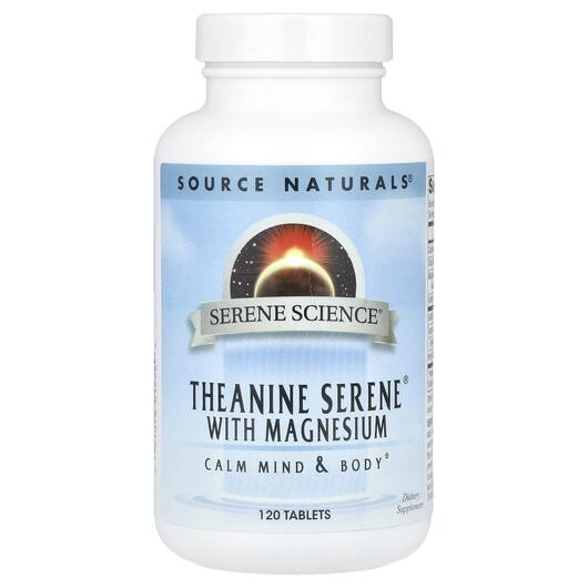 Основне фото товара Theanine Serene With Magnesium, Магній, 120 таблеток