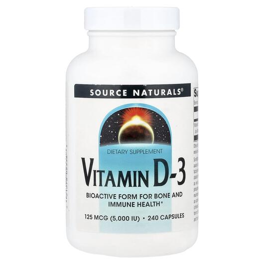 Основне фото товара Vitamin D-3 5000 IU 240, Вітамін D-3 5000 МО, 240 капсул