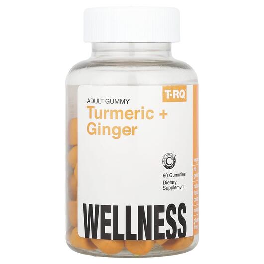 Основне фото товара T-RQ, Turmeric + Ginger Wellness, Куркумін, 60 цукерок