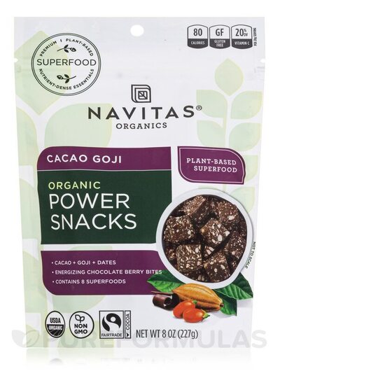 Основне фото товара Organic Power Snacks Cacao Goji, N-ацетилцистеїн, 227 г