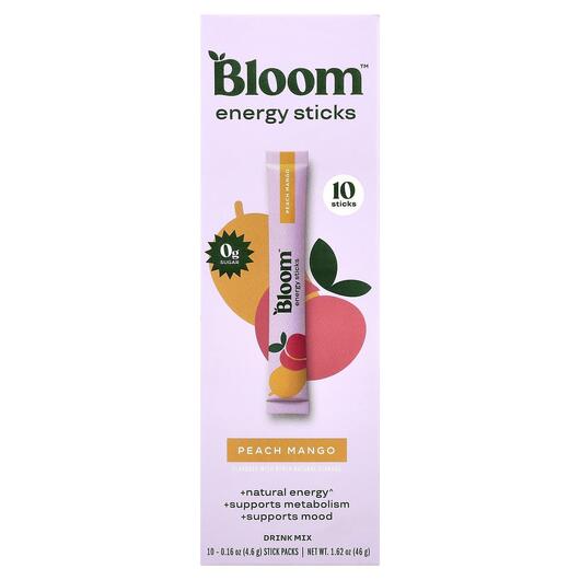 Основне фото товара Energy Sticks Peach Mango, Енергетичний напій, 10 Stick Packs