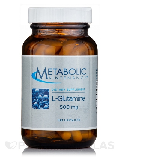 Основне фото товара Metabolic Maintenance, L-Glutamine 500 mg, L-Глутамін, 100 капсул