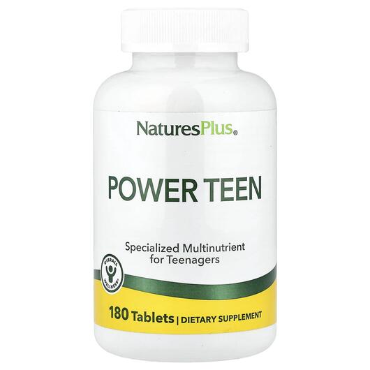 Основне фото товара Natures Plus, Power Teen, Вітаміни для підлітків, 180 таблеток