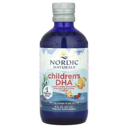 Основне фото товара Children's DHA 530 mg, Дитяча ДГК Полуниця, 237 мл