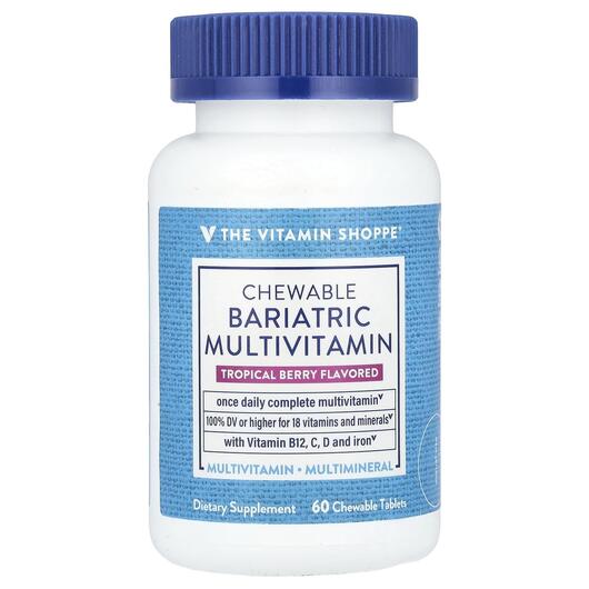 Основне фото товара Chewable Bariatric Multivitamin, Баріатричні вітаміни, 60 таблето