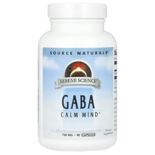 Основне фото товара Serene Science GABA Calm Mind 750 mg, ГАМК, 90 капсул