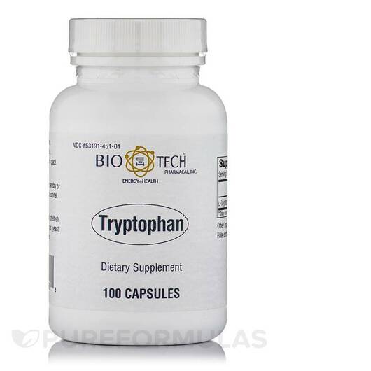 Основне фото товара Tech Pharmacal, Tryptophan, L-Триптофан, 100 капсул