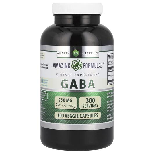 Основне фото товара Amazing Nutrition, GABA 750 mg, ГАМК, 300 капсул