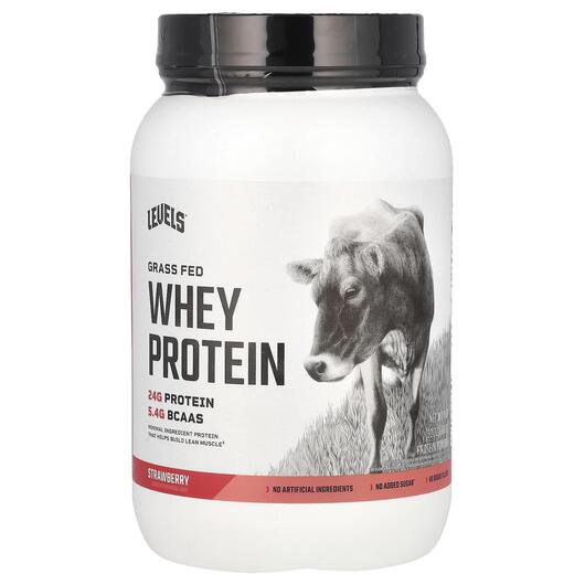 Основне фото товара Grass Fed Whey Protein Powder Strawberry, Протеїн Ізолят, 907 г
