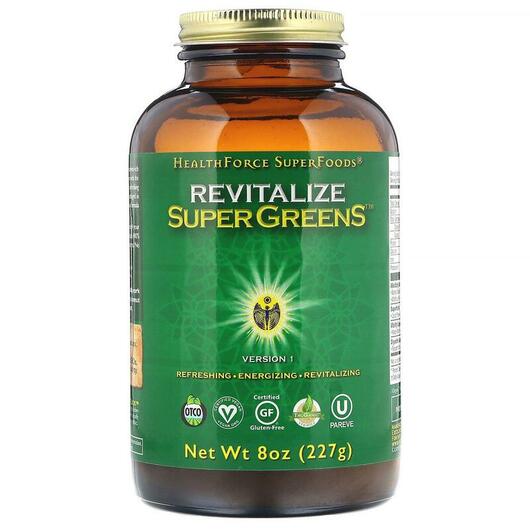 Основне фото товара HealthForce Superfoods, Revitalize Super Greens, Суперфуд, 227 г