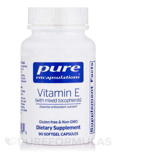 Основне фото товара Vitamin E with mixed tocopherols, Вітамін E Токофероли, 90 капсул