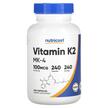 Nutricost, Vitamin K2 100 mcg, Вітамін K2, 240 капсул