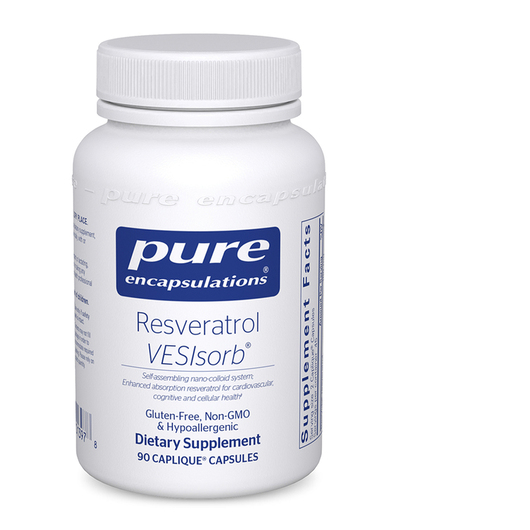 Основне фото товара Pure Encapsulations, Resveratrol VESIsorb, Ресвератрол, 90 капсул