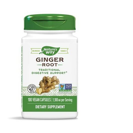 Основне фото товара Nature's Way, Ginger Root, Корінь Імбиру, 100 капсул