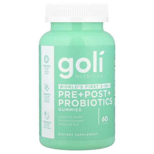Основне фото товара Goli Nutrition, Pre+Post+Probiotics, Пробіотики, 60 таблеток