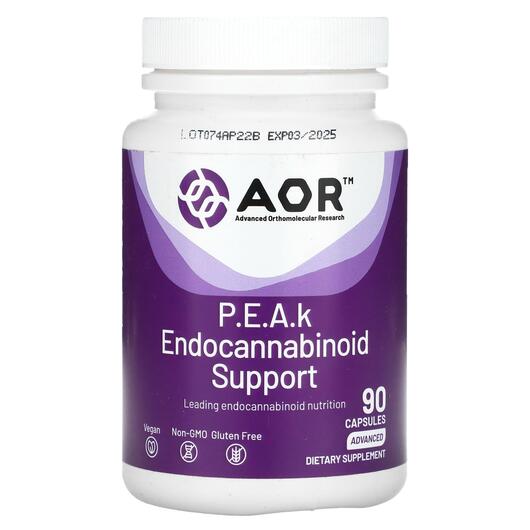 Основне фото товара AOR, P.E.A.k Endocannabinoid Support Advanced, ПЕА, 90 капсул