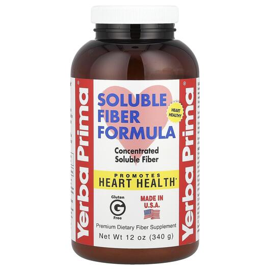 Основне фото товара Yerba Prima, Soluble Fiber Formula, Клітковина, 340 г