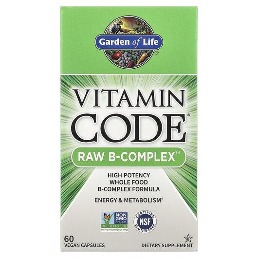 Основне фото товара Garden of Life, Vitamin Code RAW B-Complex, B-Комплекс, 60 капсул