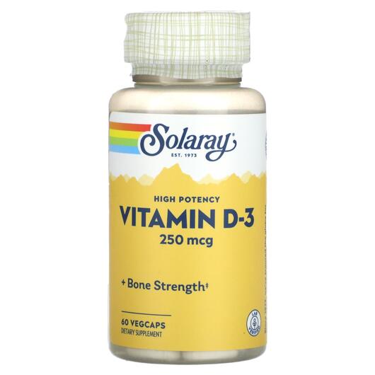 Основне фото товара High Potency Vitamin D-3 250, Вітамін D3 Холекальциферол, 60 Vegc