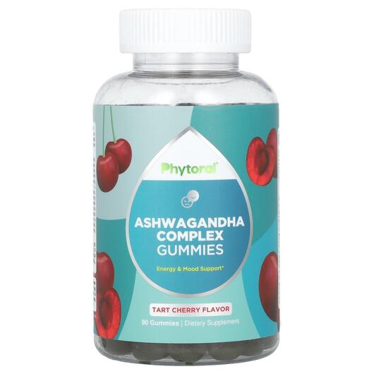 Основне фото товара Ashwagandha Complex Gummies Tart Cherry, Ашваганда, 90 таблеток