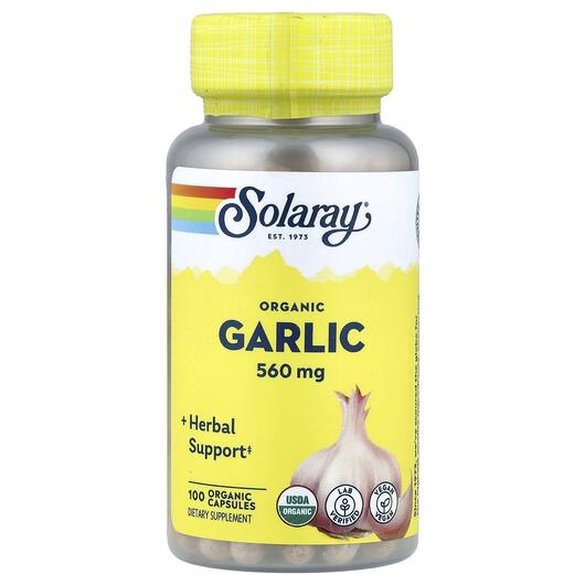 Основне фото товара Organically Grown Garlic 600 mg, Екстракт Часнику 600 мг, 100 кап