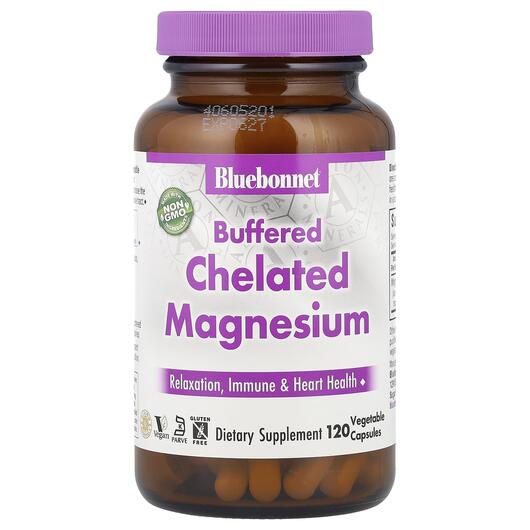 Основне фото товара Buffered Chelated Magnesium, Хелатний Магній, 120 капсул