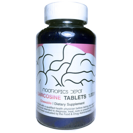Основне фото товара Nootropics Depot, Sarcosine 1000 mg, Саркозин, 120 таблеток