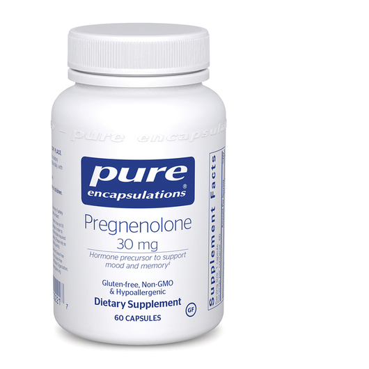 Основне фото товара Pure Encapsulations, Pregnenolone 30 mg, Прегненолон, 60 капсул
