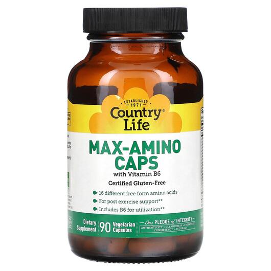 Основне фото товара Country Life, Max-Amino Caps, Амінокислоти, 90 капсул