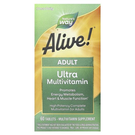 Основне фото товара Nature's Way, Adult Ultra Potency, Мультивітаміни, 60 таблет