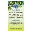 Фото товару Whole Earth & Sea Vegan Bioenhanced, Вітамін D3 Холекальцифер