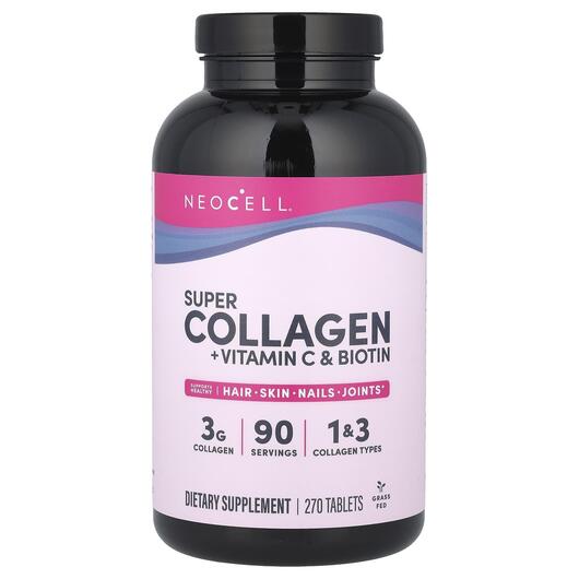 Основне фото товара Neocell, Super Collagen + Vitamin C, Колаген, 270 таблеток