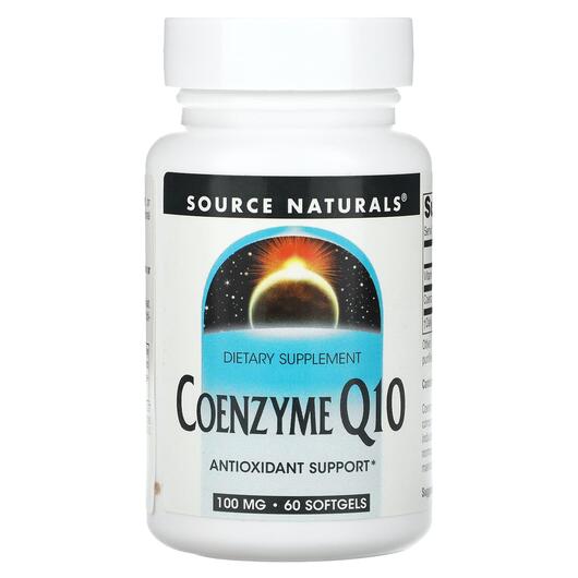 Основне фото товара Source Naturals, Coenzyme Q10 100 mg, Коензим CoQ10, 60 капсул